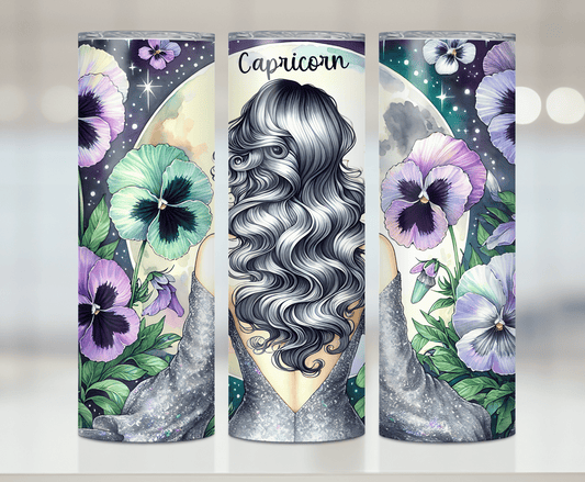 Capricorn Zodiac | Premium Sublimation Tumbler Transfers – Vibrant, Long-Lasting Designs