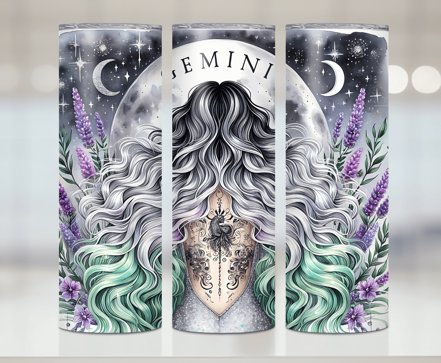 Gemini Zodiac | Premium Sublimation Tumbler Transfers – Vibrant, Long-Lasting Designs