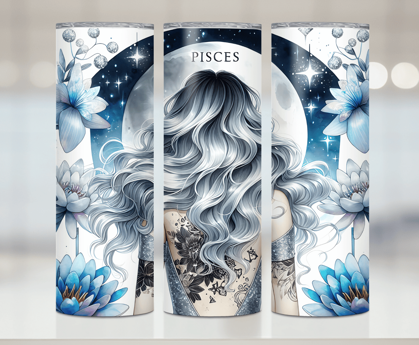 Pisces Zodiac | Premium Sublimation Tumbler Transfers – Vibrant, Long-Lasting Designs