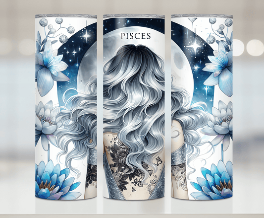 Pisces Zodiac | Premium Sublimation Tumbler Transfers – Vibrant, Long-Lasting Designs