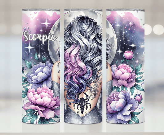 Scorpio Zodiac | Premium Sublimation Tumbler Transfers – Vibrant, Long-Lasting Designs