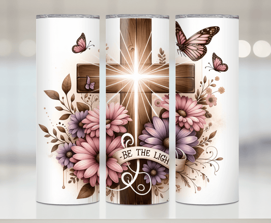 Be The Light | Premium Sublimation Tumbler Transfers – Vibrant, Long-Lasting Designs