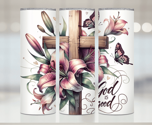 God Is Good | Premium Sublimation Tumbler Transfers – Vibrant, Long-Lasting Designs