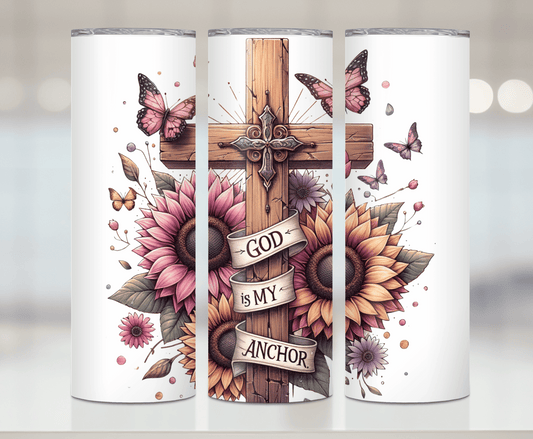 God Is My Anchor | Premium Sublimation Tumbler Transfers – Vibrant, Long-Lasting Designs
