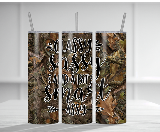 Camo Class And Sassy | Sublimation Tumbler Transfer