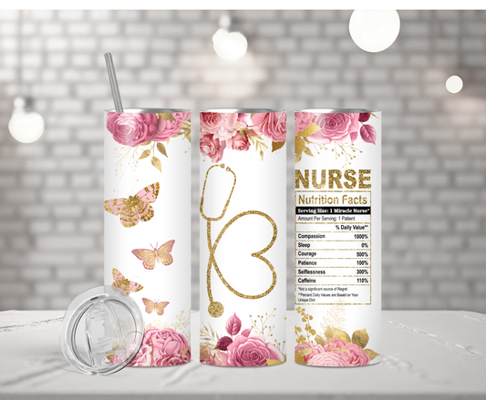 Nurse Nutrition Facts | Sublimation Tumbler Transfer