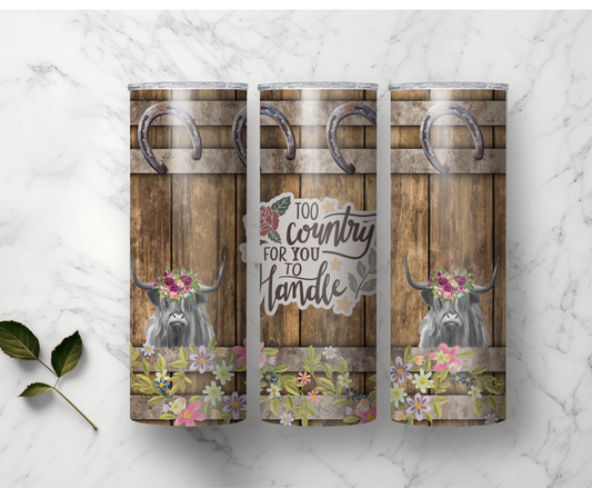 Country Horse Shoes | Sublimation Tumbler Transfer