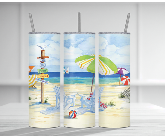 Beach Chairs | Sublimation Tumbler Transfer