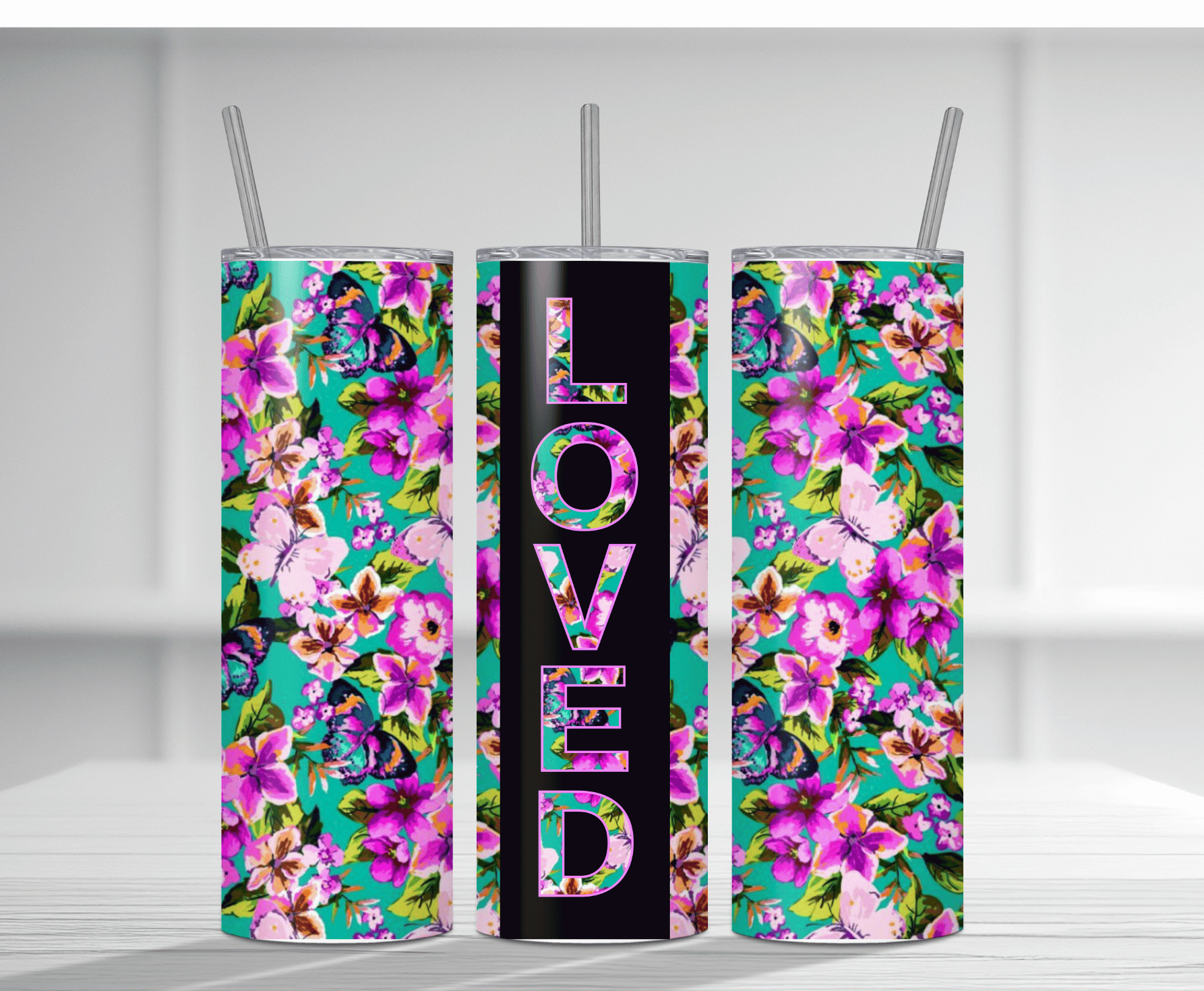 Loved Flowers | Sublimation Tumbler Transfer - Griffin Expressions