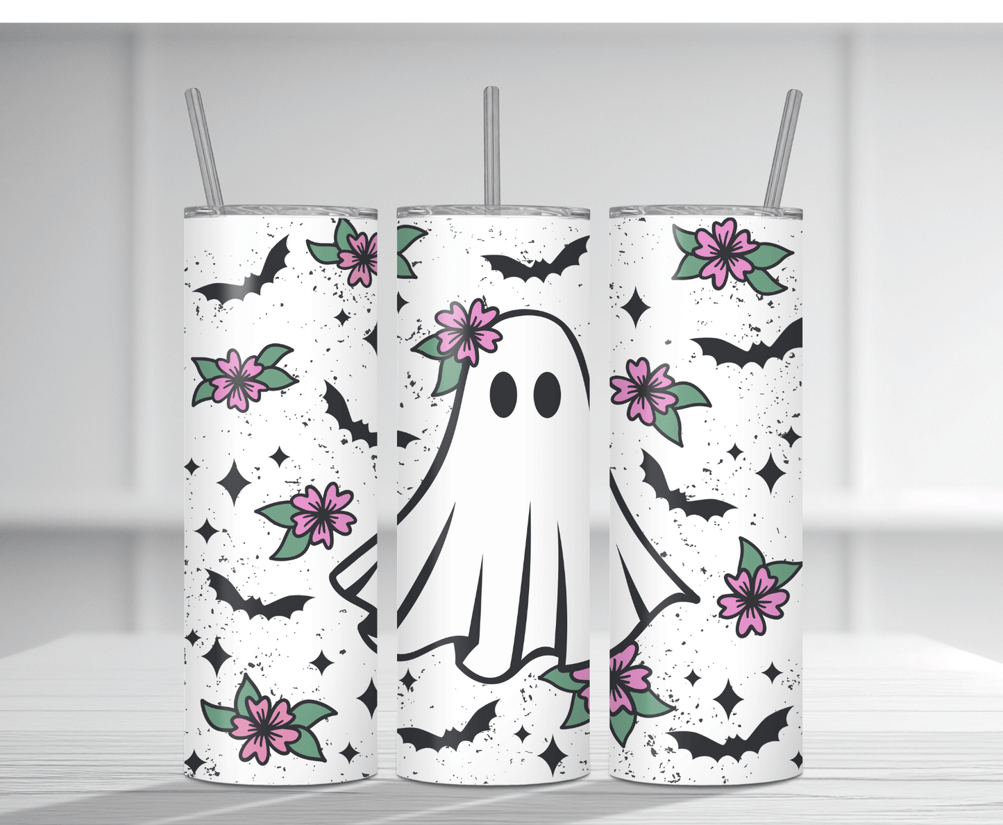 Pretty Ghost | Sublimation Tumbler Transfer