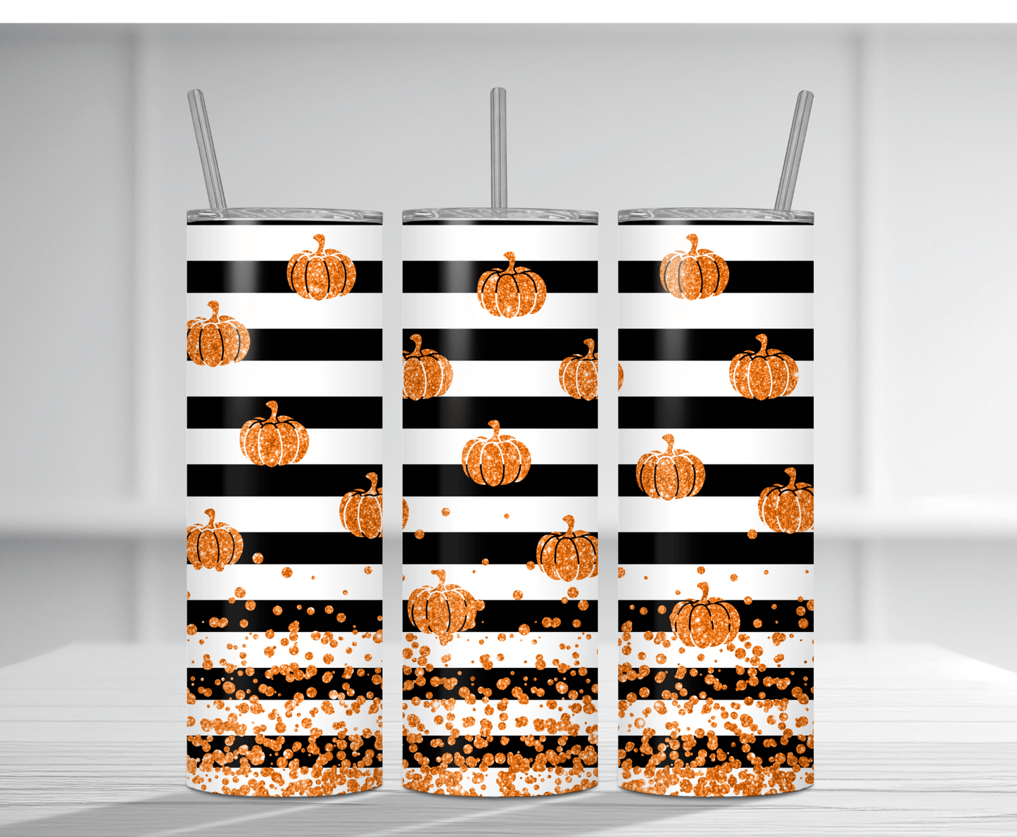 Glitter Pumpkins | Sublimation Tumbler Transfer - Griffin Expressions