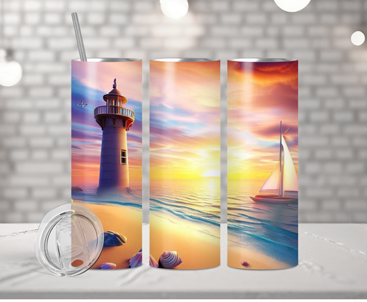 Beach Sunset | Sublimation Tumbler Transfer