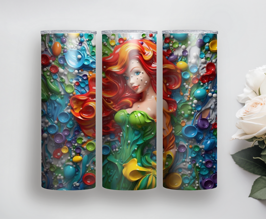 Mermaid Of Paint | Sublimation Tumbler Transfer