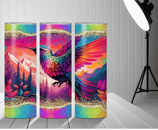 Colorful Hummingbird | Sublimation Tumbler Transfer