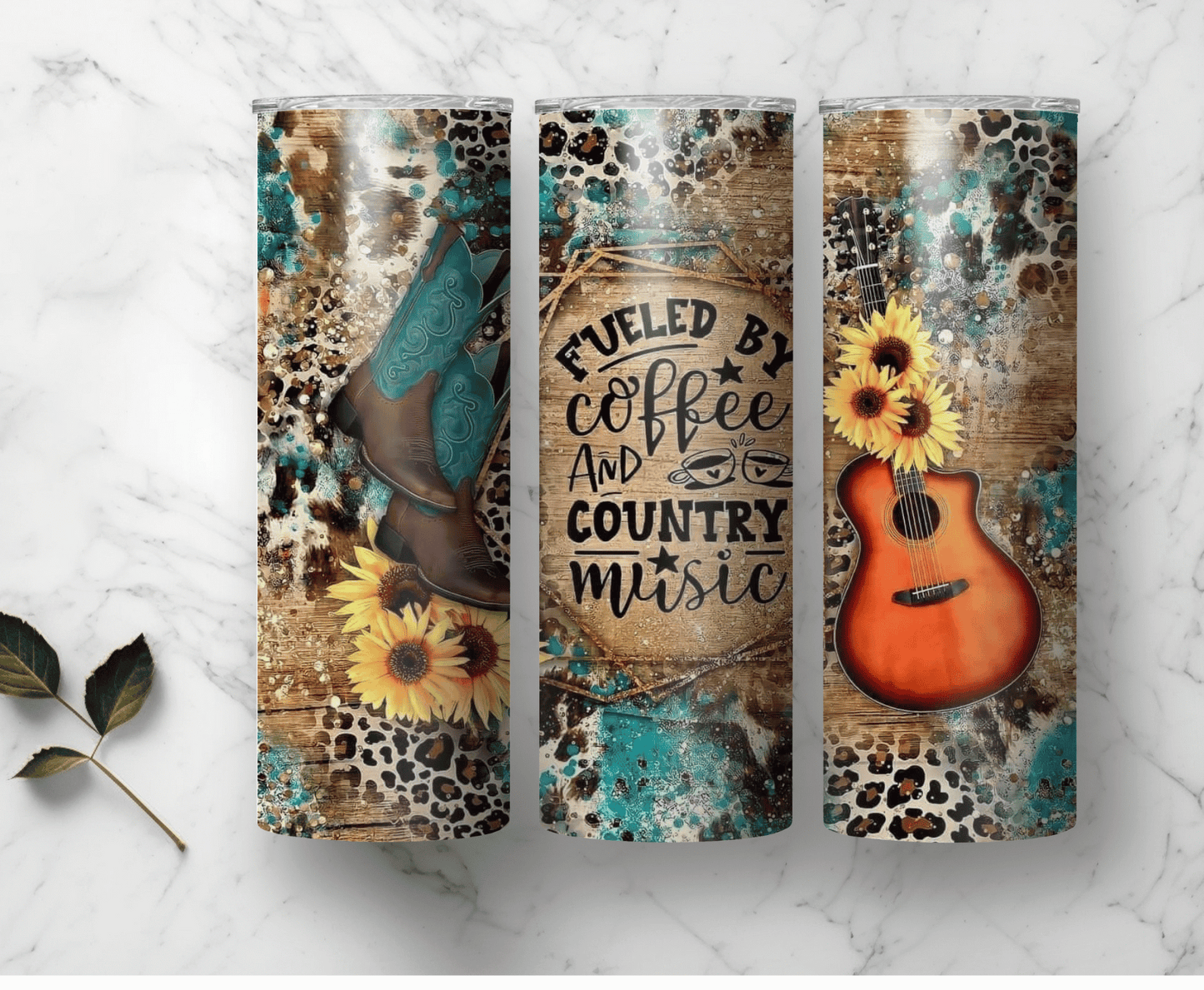 Coffee And Country Music | Sublimation Tumbler Transfer