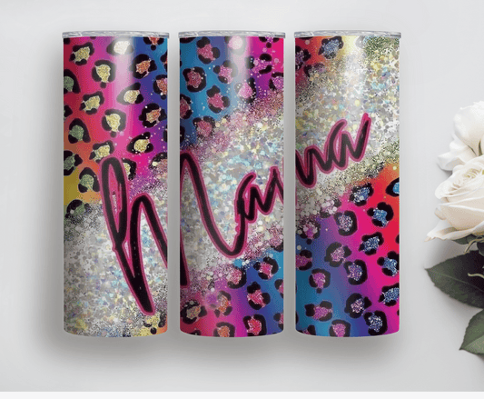 Colorful Leopard Mama | Sublimation Tumbler Transfer