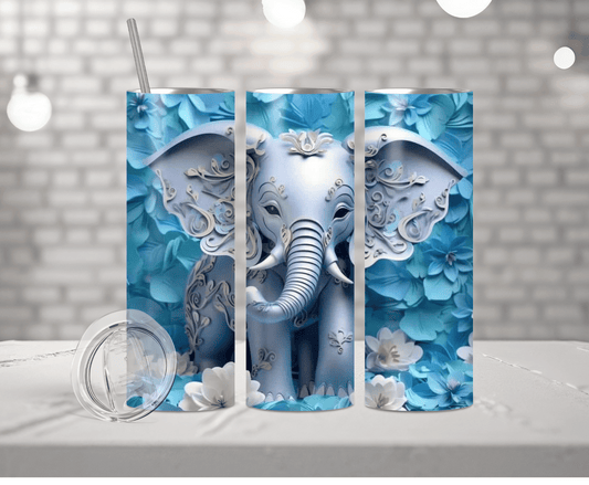 Blue Elephant  | Sublimation Tumbler Transfer