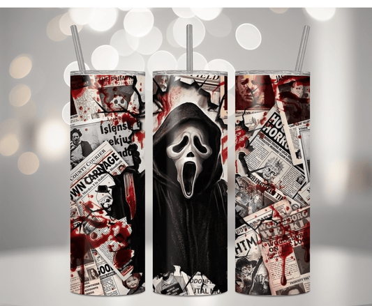 Scream Bloody Murder | Sublimation Tumbler Transfer