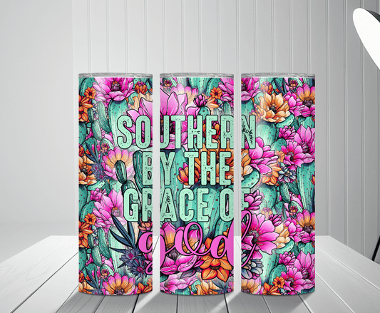 Southern By The Grace Of God | Sublimation Tumbler Transfer