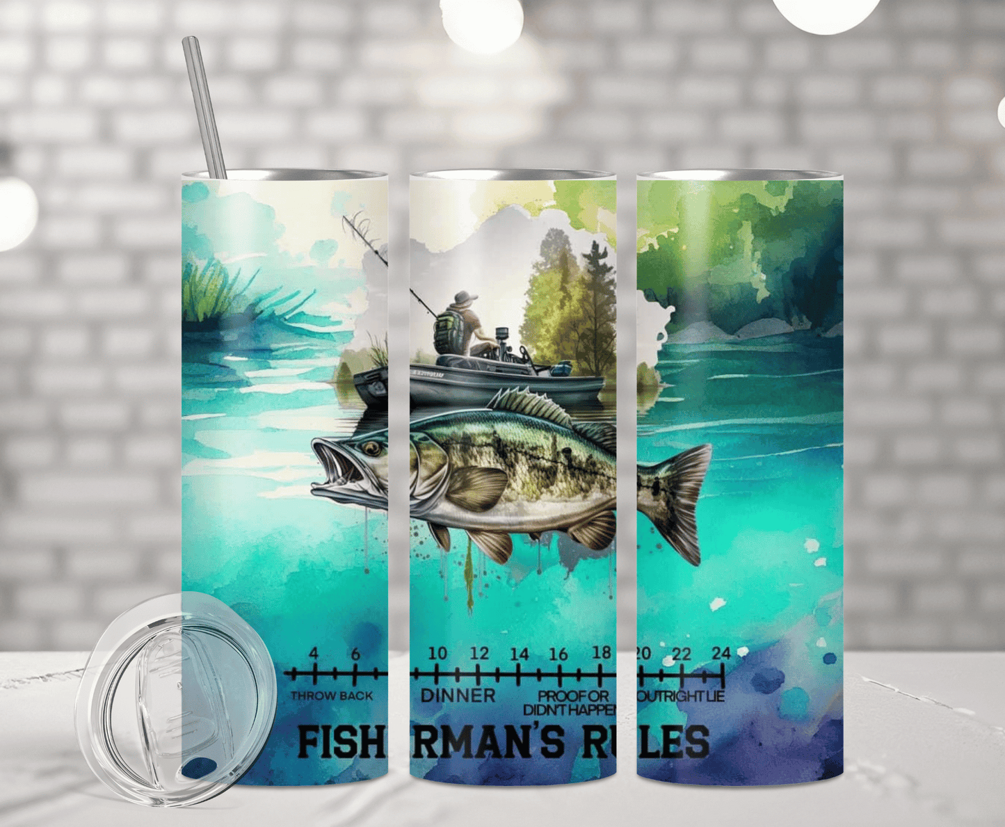 Fisherman's Rules | Sublimation Tumbler Transfer