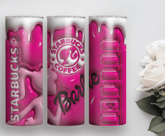 3D Barbie Coffee | Sublimation Tumbler Transfer