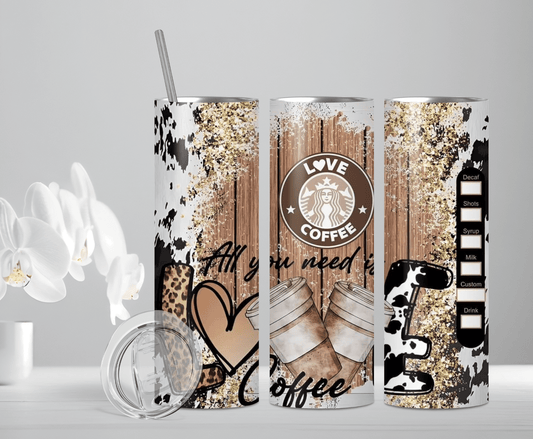 Cow Print Coffee | Sublimation Tumbler Transfer