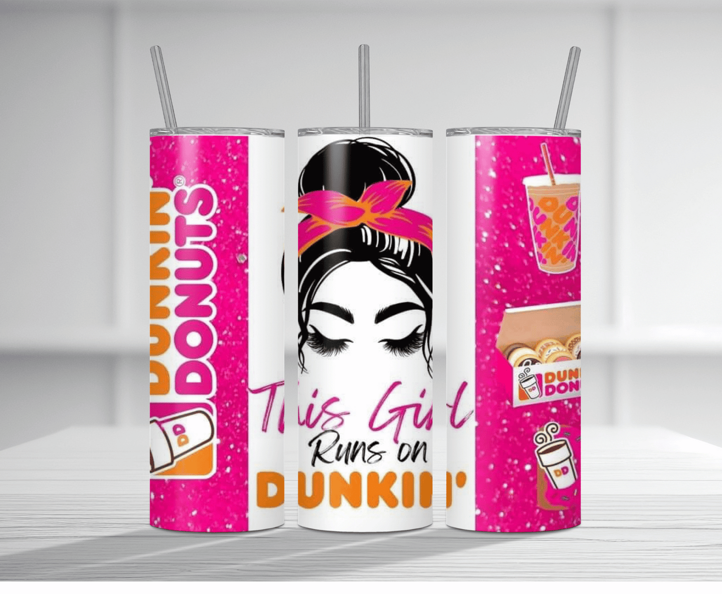 Dunkin Messy Bun | Sublimation Tumbler Transfer - Griffin Expressions