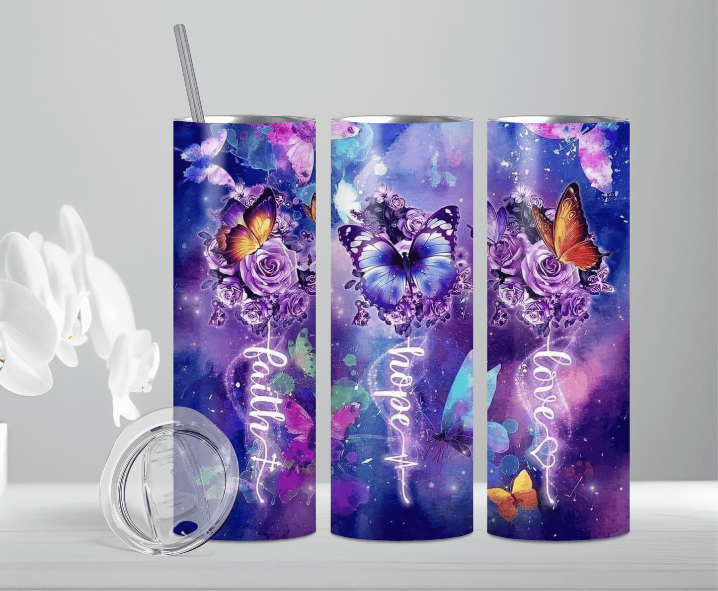 Faith Hope Love | Sublimation Tumbler Transfer