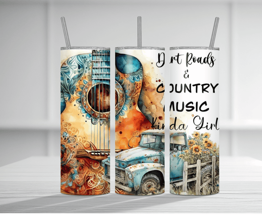 Dirt Roads | Sublimation Tumbler Transfer