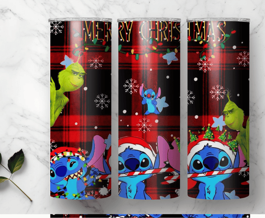 Plaid Merry Christmas | Sublimation Tumbler Transfer