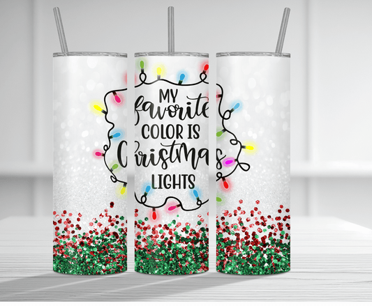 Christmas Lights | Sublimation Tumbler Transfer