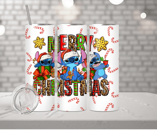 Merry Christmas Stitch | Sublimation Tumbler Transfer