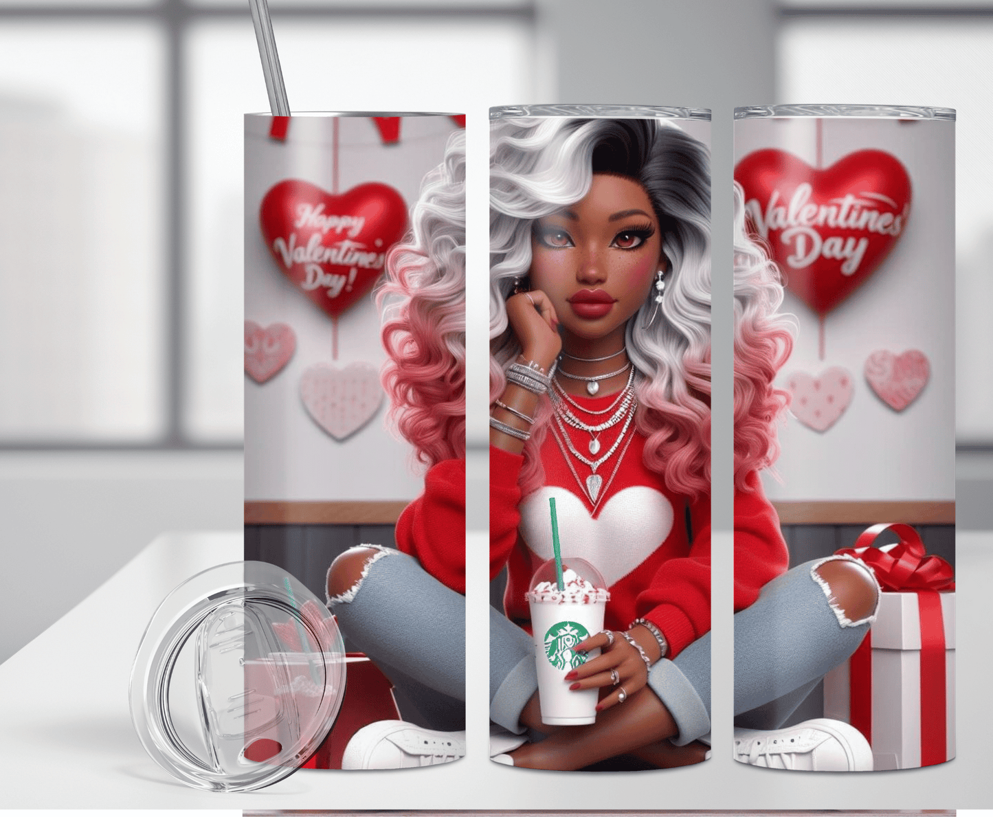 Valentine's Day Girl | Sublimation Tumbler Transfer