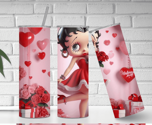 Betty In Love | Sublimation Tumbler Transfer