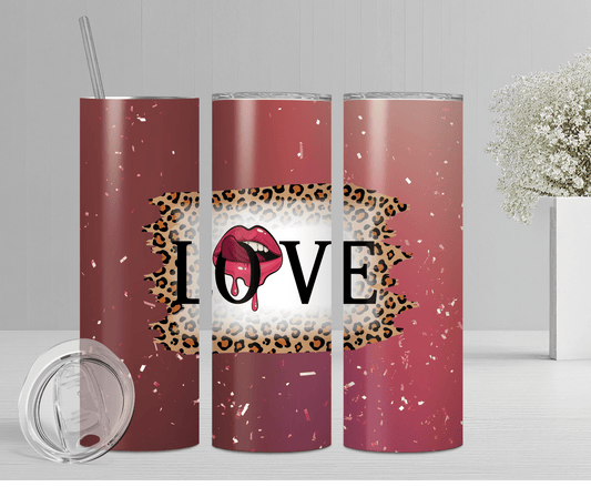 Cheetah Love Lips | Sublimation Tumbler Transfer