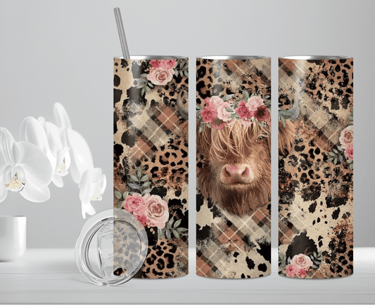 Highland Cow Print | Sublimation Tumbler Transfer - Griffin Expressions