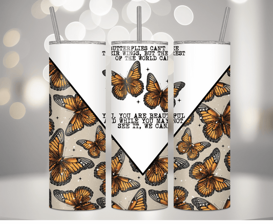 Butterfly You Are Beautiful | Sublimation Tumbler Transfer