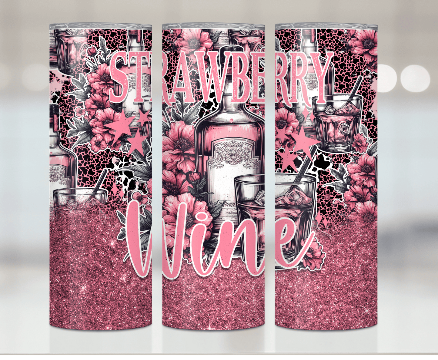 Strawberry Wine | Sublimation Tumbler Transfer