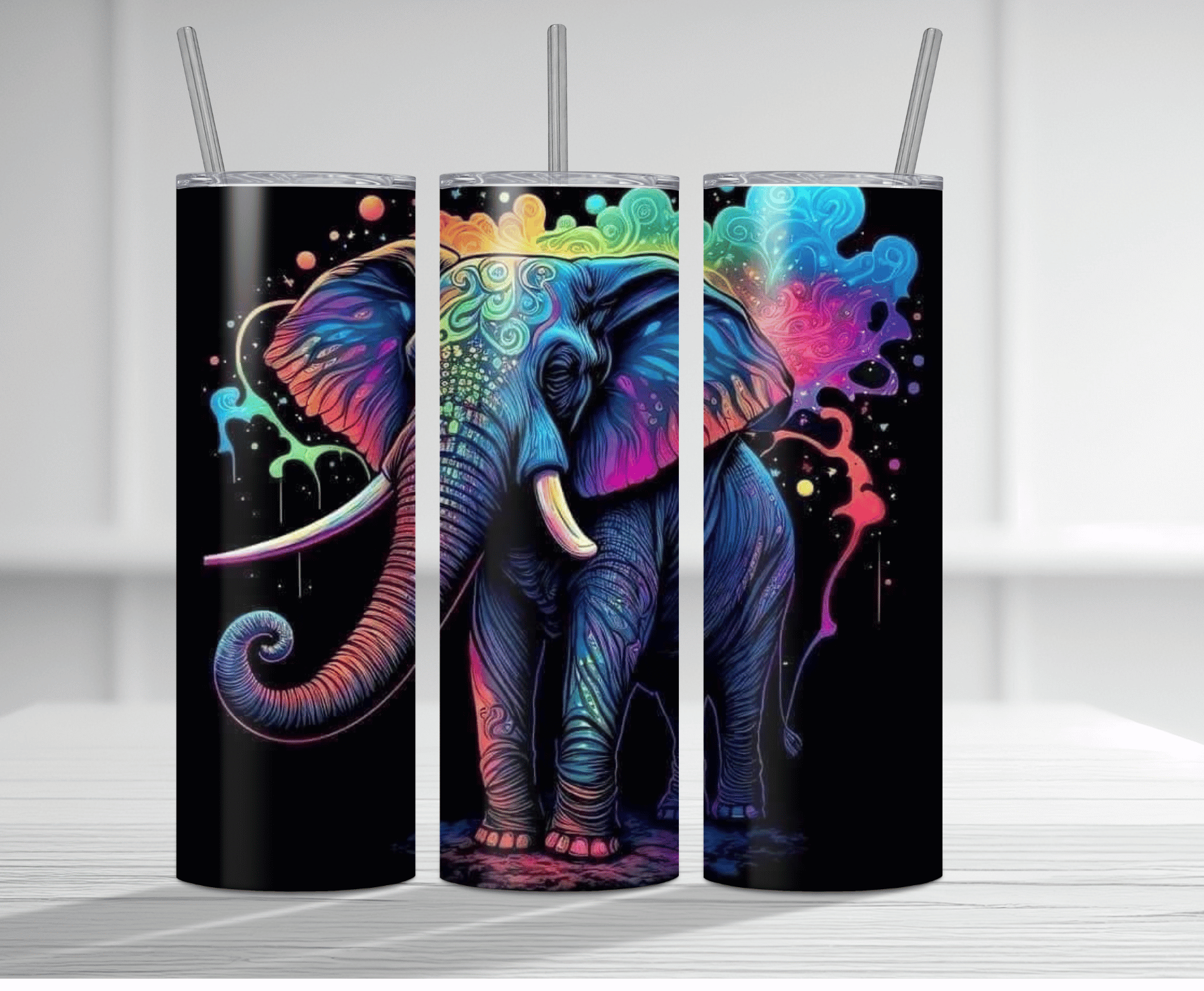 Watercolor Elephant | Sublimation Tumbler Transfer