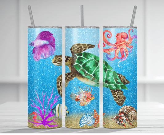 Turtle Drawing | Sublimation Tumbler Transfer