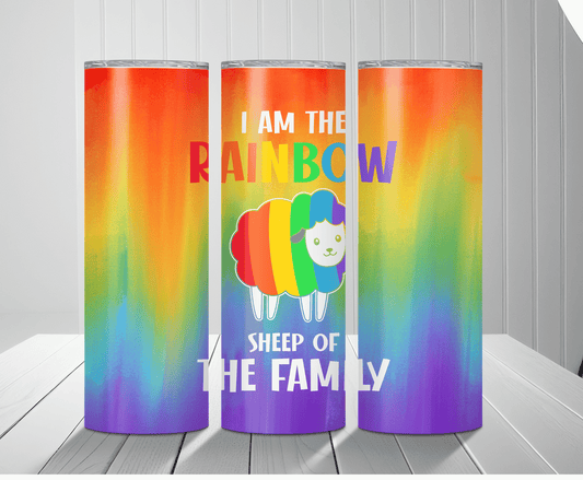 Rainbow Sheep Of The Family | Sublimation Tumbler Transfer