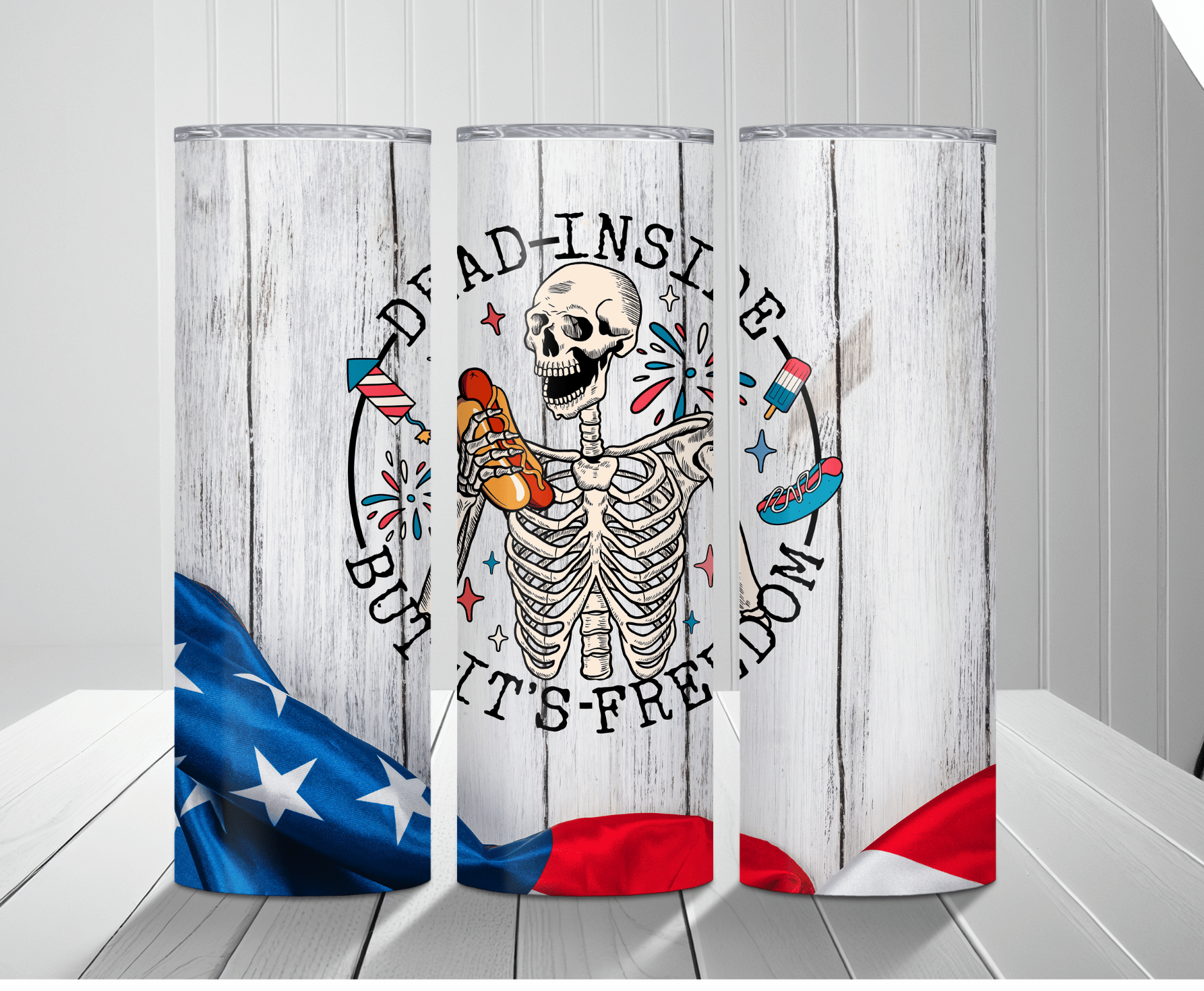 Dead Inside But It's Freedom | Sublimation Tumbler Transfer - Griffin Expressions