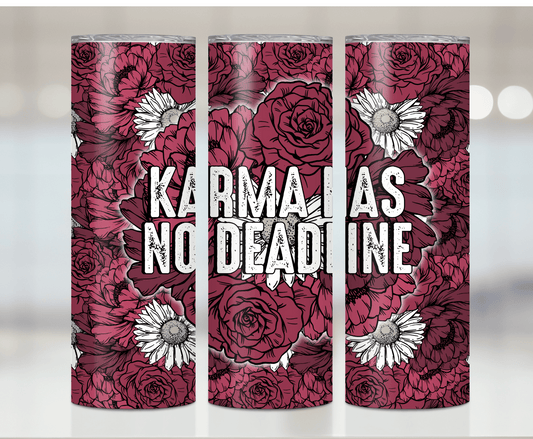 Karma Floral | Sublimation Tumbler Transfer