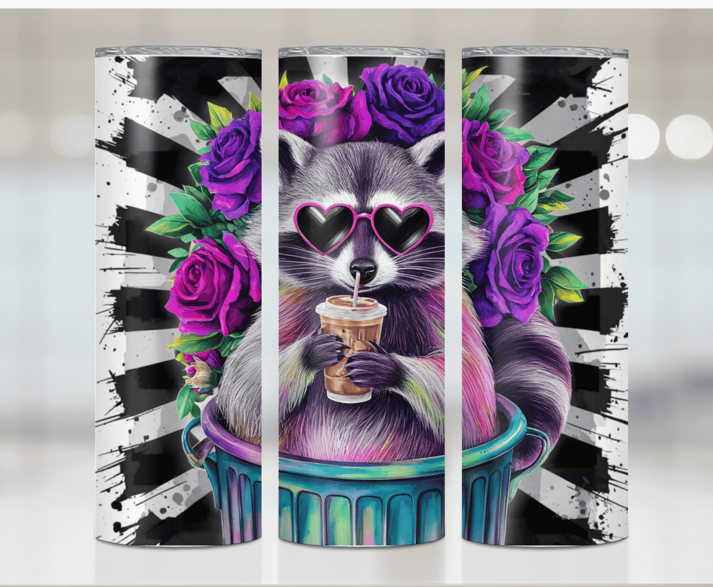 Racoon Coffee  | Sublimation Tumbler Transfer