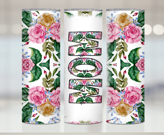 Floral Mom Green and Pink Print | Premium Sublimation Tumbler Transfers – Vibrant, Long-Lasting Designs