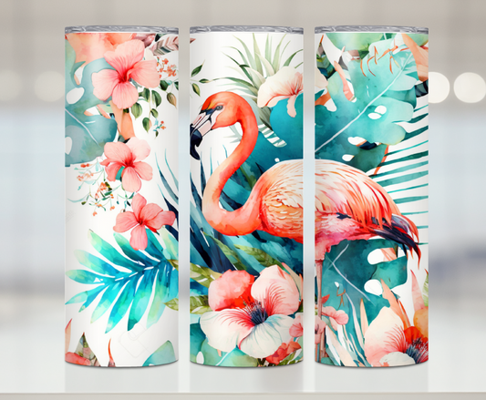 Pretty Colorful Flamingo Print | Premium Sublimation Tumbler Transfers – Vibrant, Long-Lasting Designs