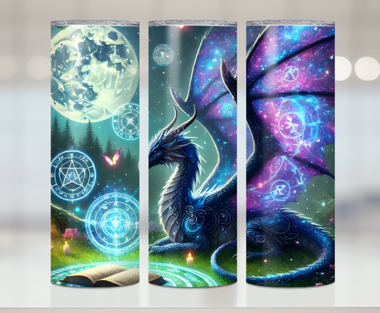 Holographic Purple Dragon Print | Premium Sublimation Tumbler Transfers – Vibrant, Long-Lasting Designs