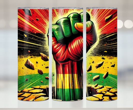 Black Power Heritage Print | Premium Sublimation Tumbler Transfers – Vibrant, Long-Lasting Designs