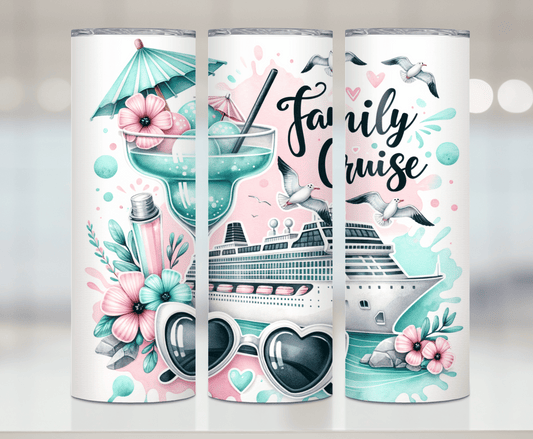 Family Cruise | Premium Sublimation Tumbler Transfers – Vibrant, Long-Lasting Designs