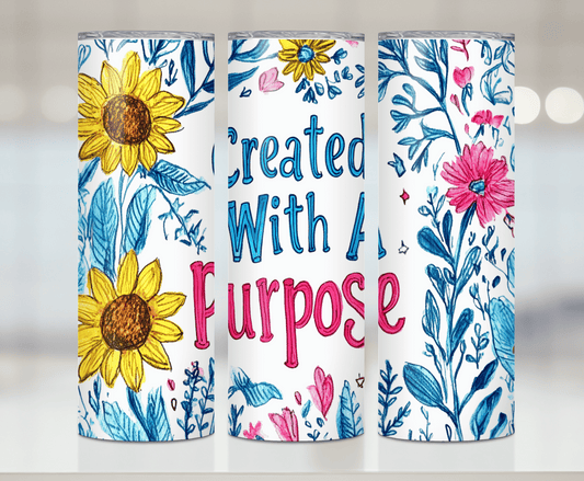 Created With A Purpose | Premium Sublimation Tumbler Transfers – Vibrant, Long-Lasting Designs